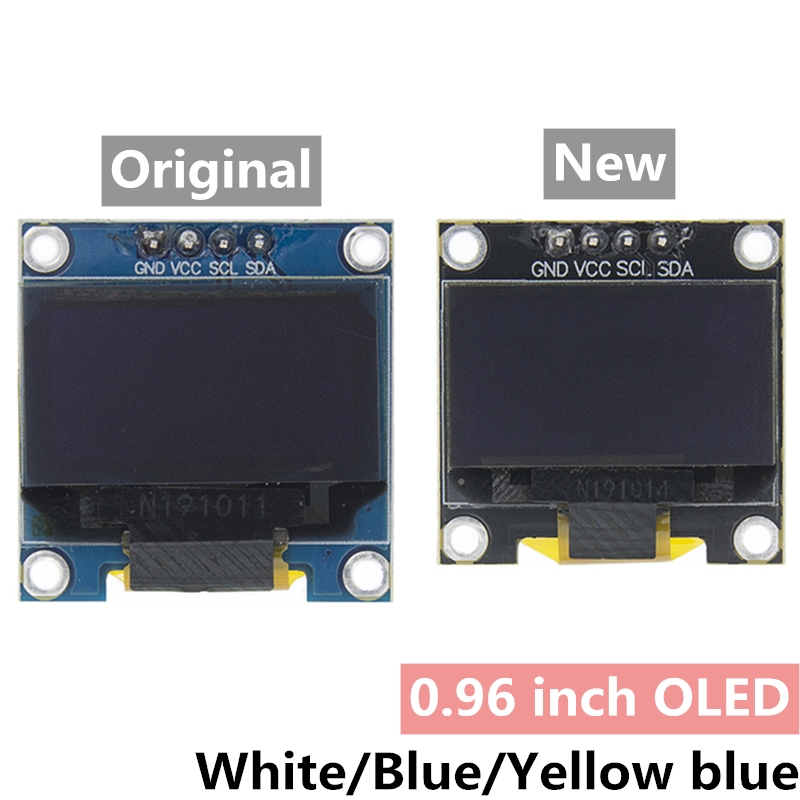 Oled Display 0.96 - 0.96 นิ้ว IIC Serial 4pin สีขาว/สีฟ้า/สีเหลืองสีฟ้า/สีเหลืองโมดูลแสดงผล