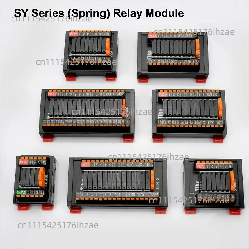 Relay Module 4 Channel - โมดูลรีเลย์ซีรีส์ SK/SY แอมพลิฟายเออร์ PLC บอร์ดราง DIN