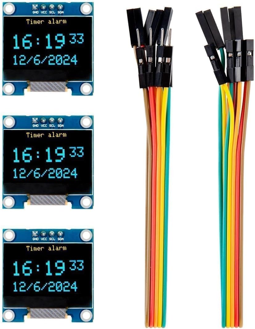 Oled Display 0.96 - 3 ชิ้น 0.96 นิ้วหน้าจอ OLED โมดูลจอแสดงผลขนาดกะทัดรัดเรืองแสงได้เอง