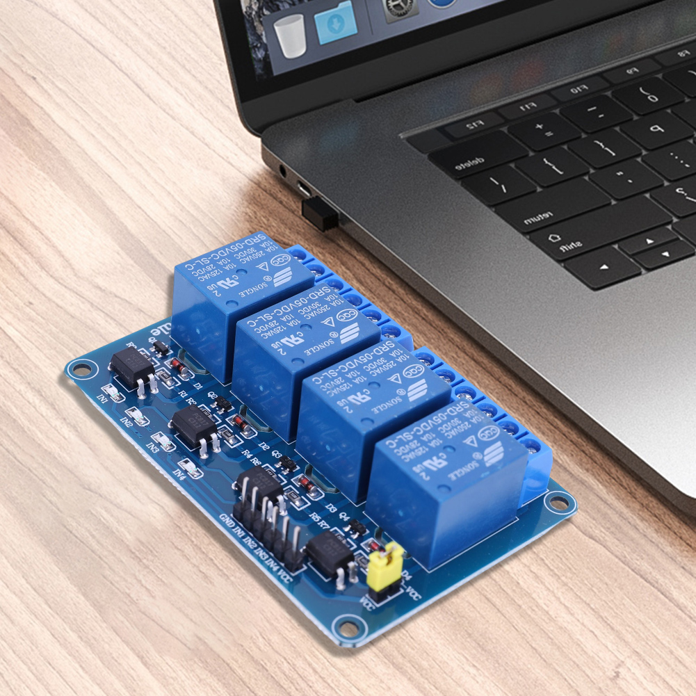 5V 12V 4 ช่องรีเลย์บอร์ดพร้อมร - Relay Module 4 Channel บทวิจารณ์และราคา