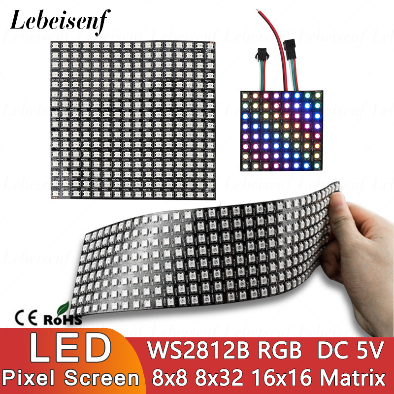 หน้าจอ LED ดิจิตอลพิกเซล WS281 - Ws2812B บทวิจารณ์และราคา