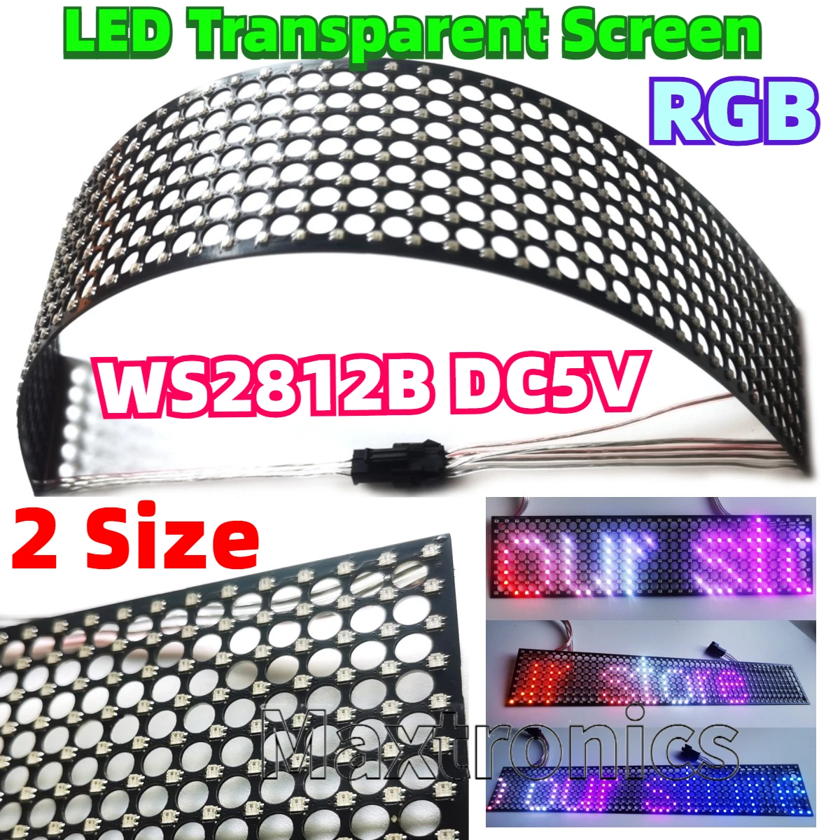 WS2812B LEDโปร่งใสหน้าจอสีRGB  - Ws2812B บทวิจารณ์และราคา