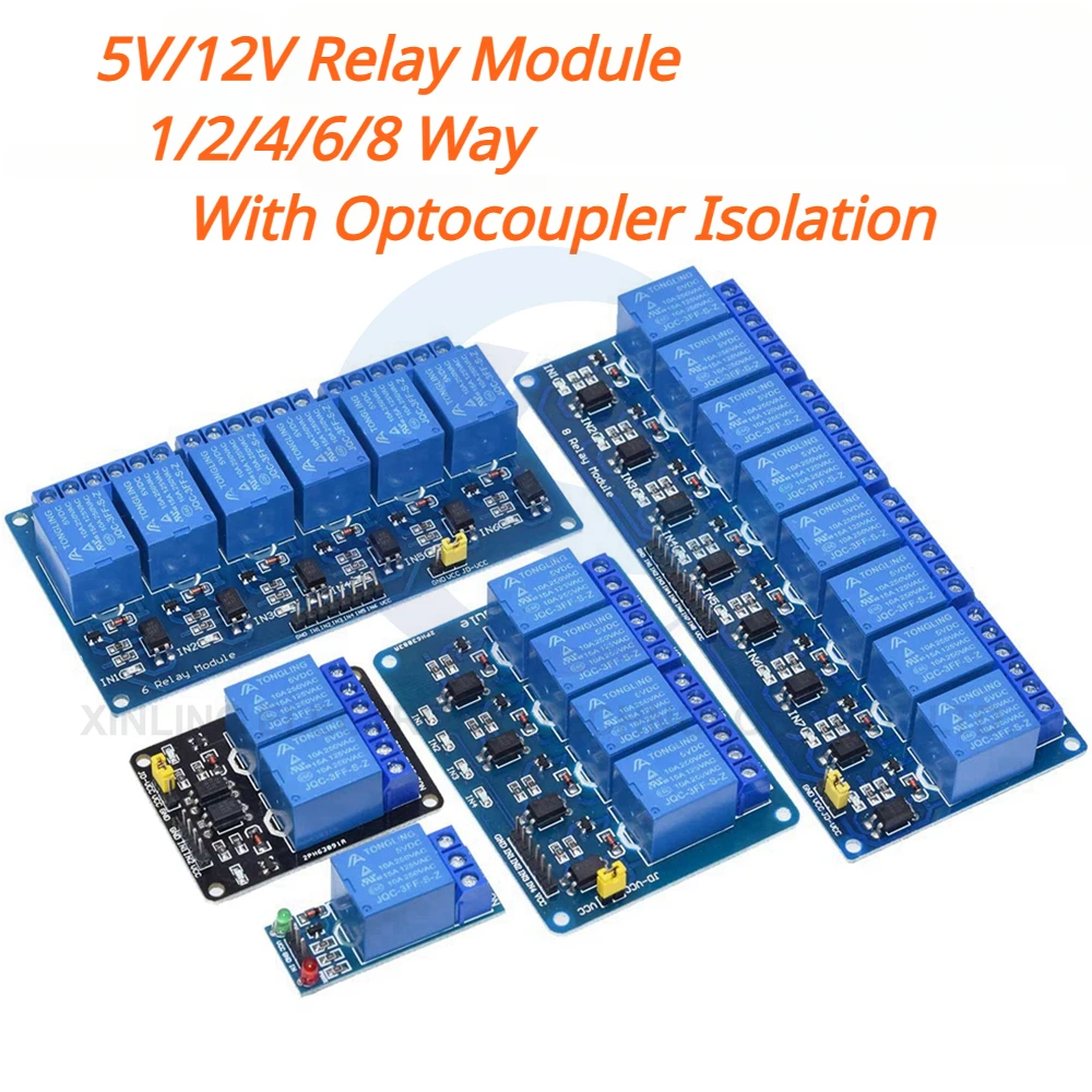 5/12V 1/2/4/6/8 ช่องรีเลย์โมดู - Relay Module 4 Channel บทวิจารณ์และราคา
