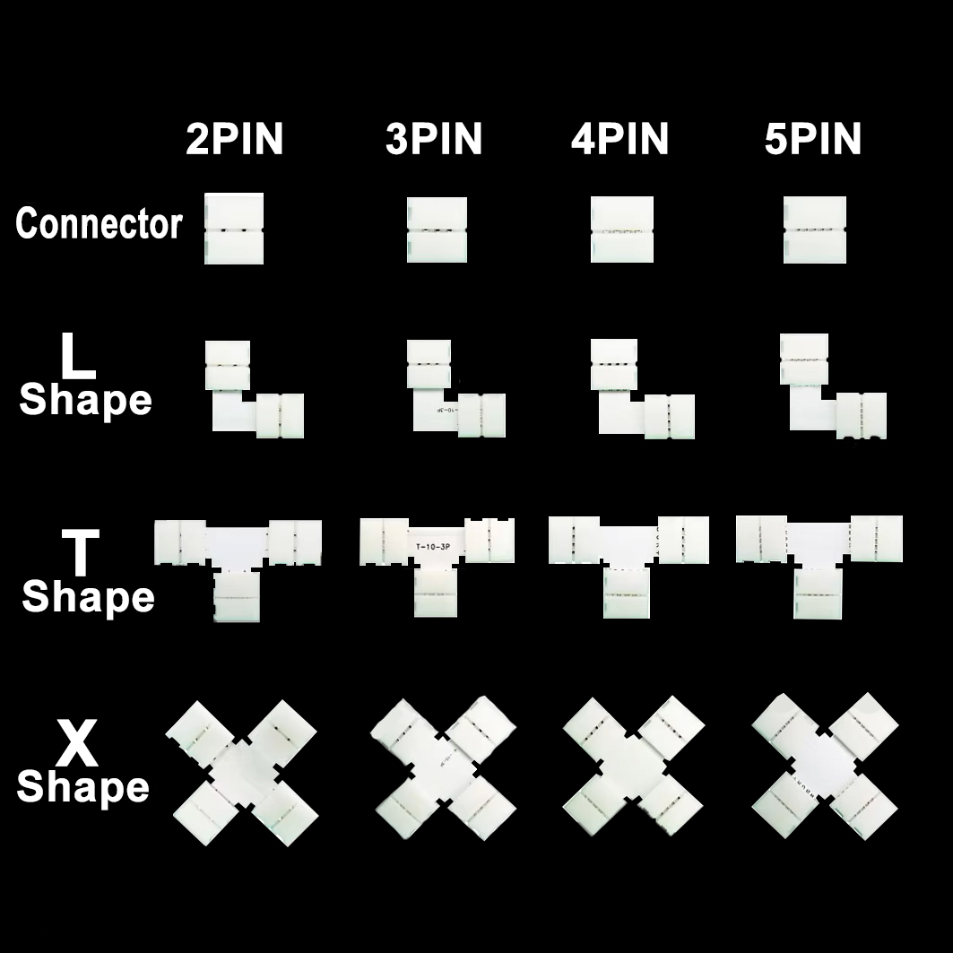 5PCS 10mm L/T/X Shape Connecto - Ws2812B บทวิจารณ์และราคา