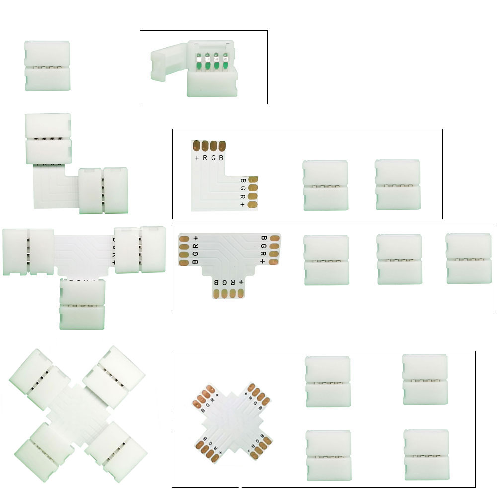 5PCS 10mm L/T/X Shape Connecto - Ws2812B บทวิจารณ์และราคา